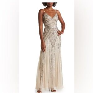 Marina beaded Sequin Gown